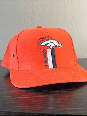 Denver Broncos NFL Logo 7 SnapBack Hat Men One Size Orange Vintage Logo Cap